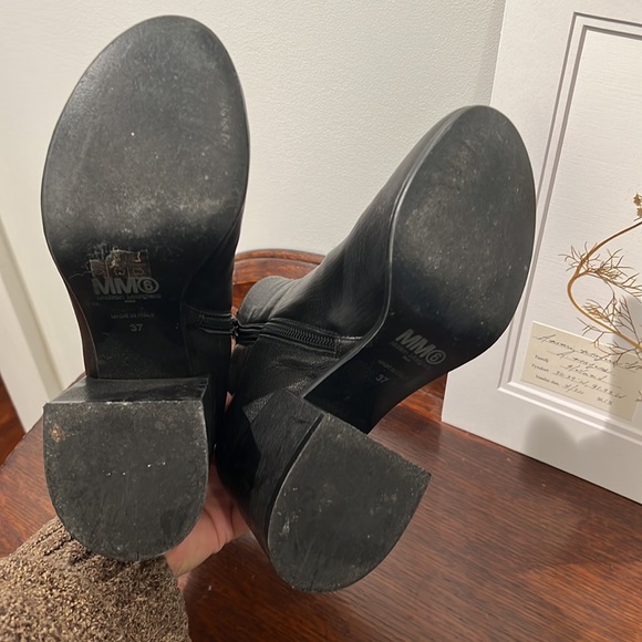 MM6 Maison Martin Margiela Black Ankle Boots - Picture 6 of 6